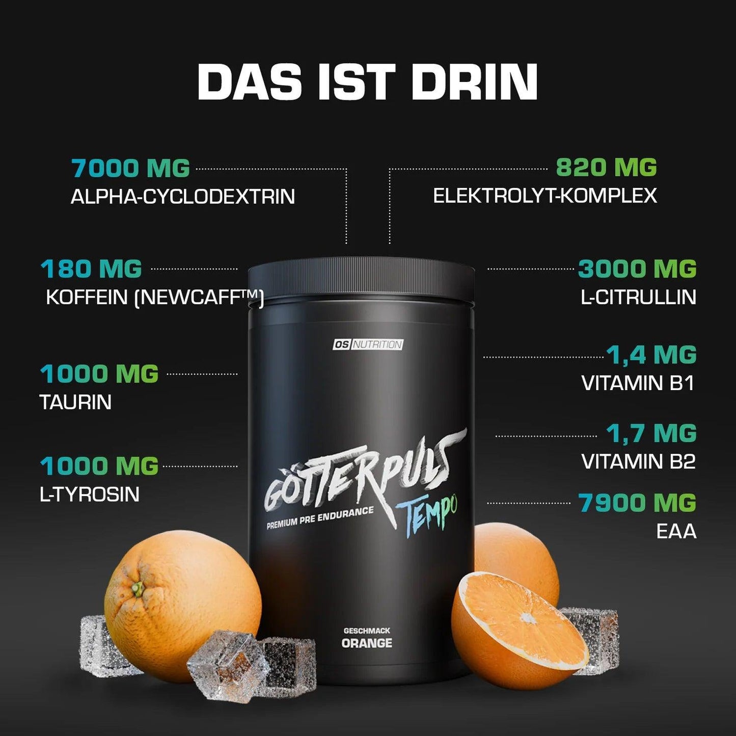 Götterpuls® Tempo - Premium Pre Endurance 560g