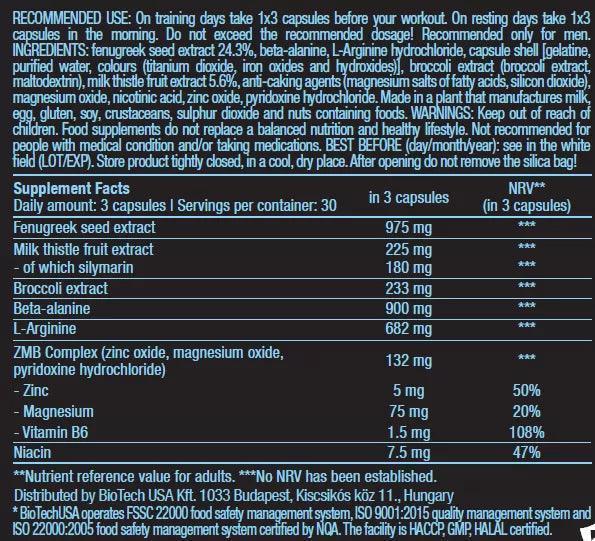 BioTech USA Black Test - Test-Booster 90Kapseln - trainings-booster.de