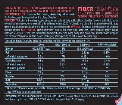 Fiber Complex Ballaststoff 120 Kautabletten - trainings-booster.de