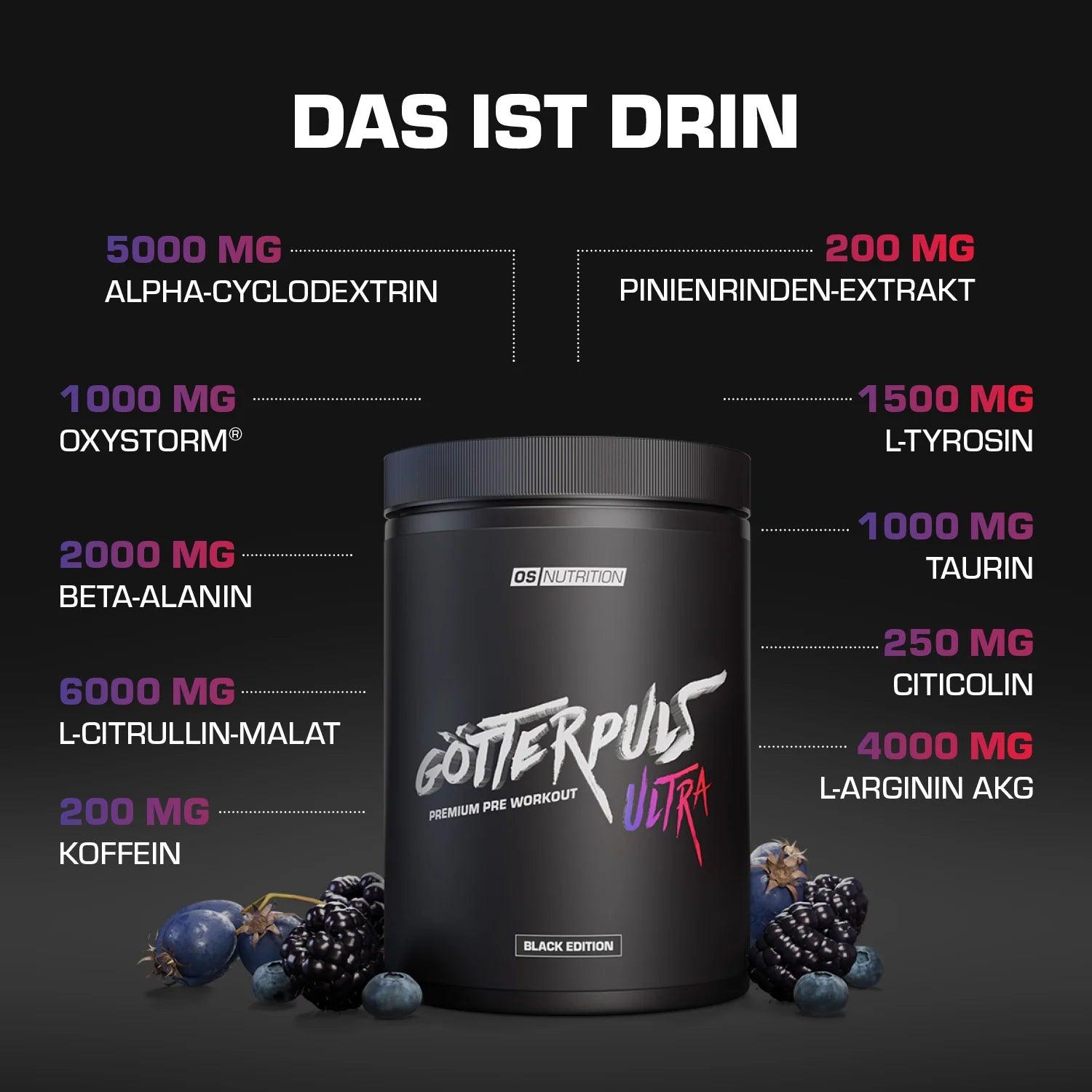 Götterpuls® ULTRA - Premium Pre Workout 480g - trainings-booster.de