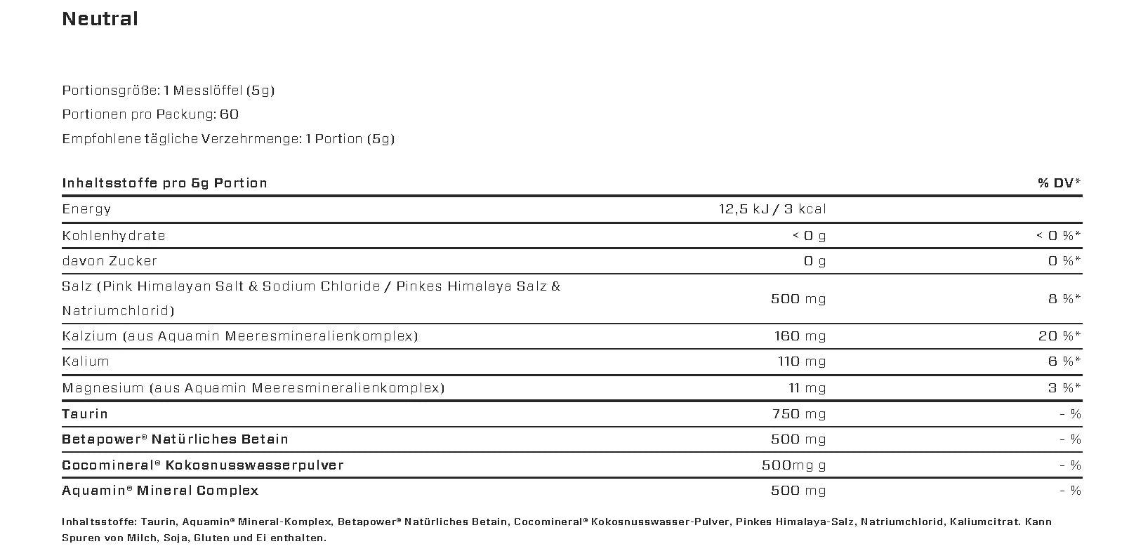 VAST® Hydro SALT + ELECTROLYTES 300g - trainings-booster.de