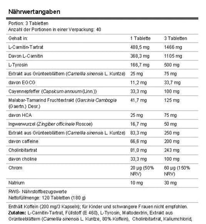 Xtreme Thyroburn 120 Tabletten - trainings-booster.de